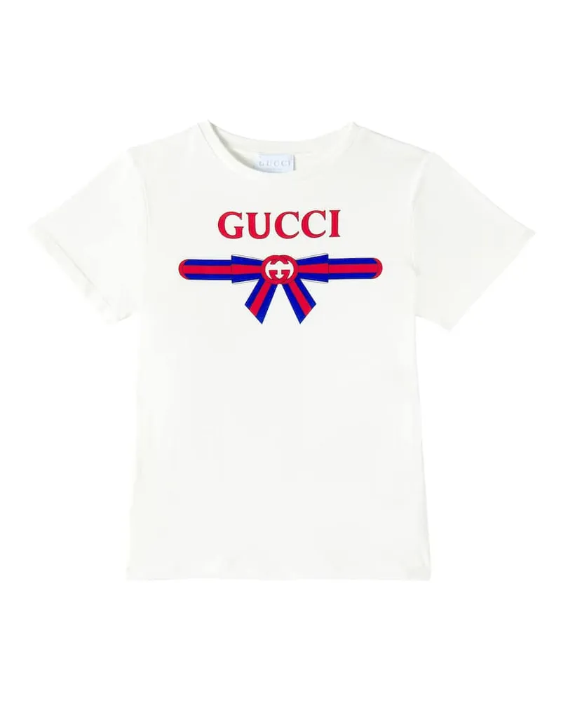 Gucci T-Shirt aus Baumwoll-Jersey Weiß