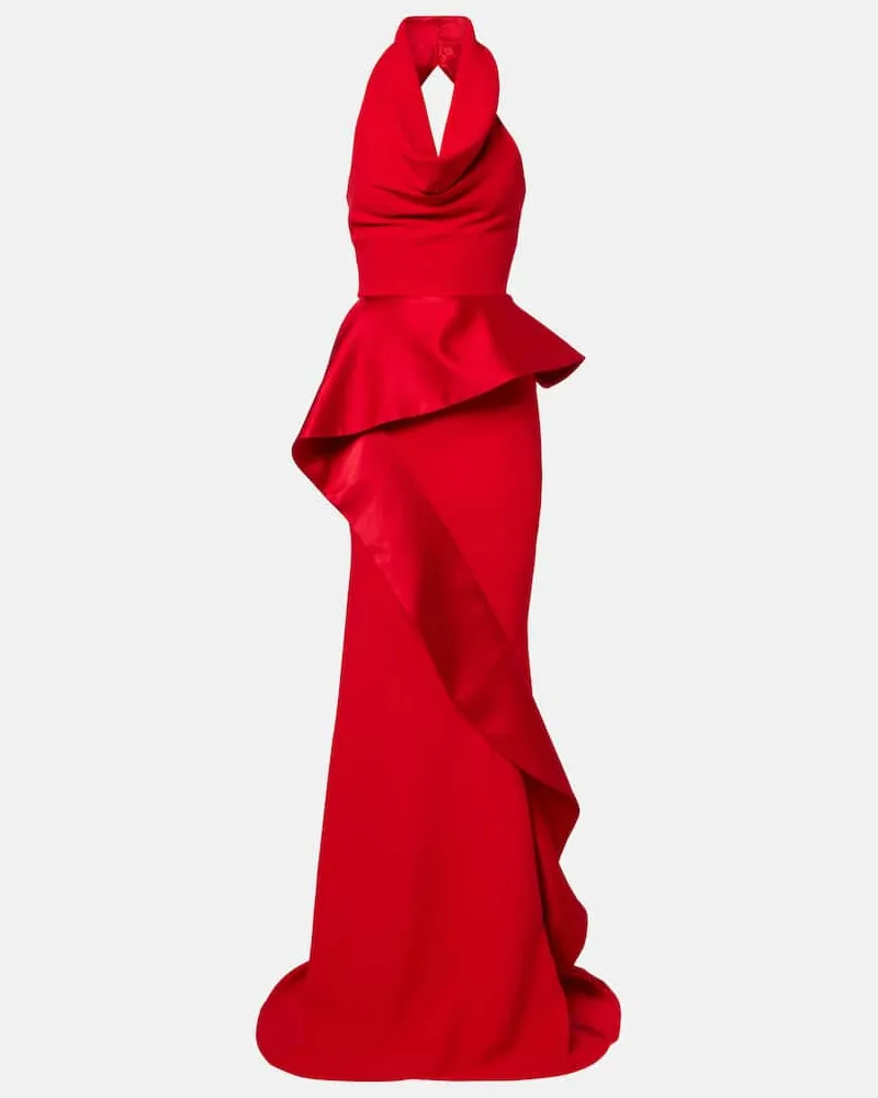 Maticevski Robe Provocateur aus Satin Rot