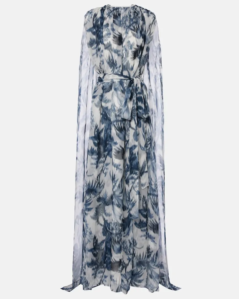 Oscar de la Renta Robe aus Seide Blau