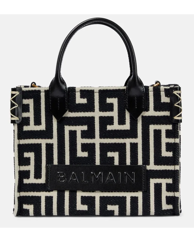 Balmain Tote B-Army Small aus Jacquard Multicolor