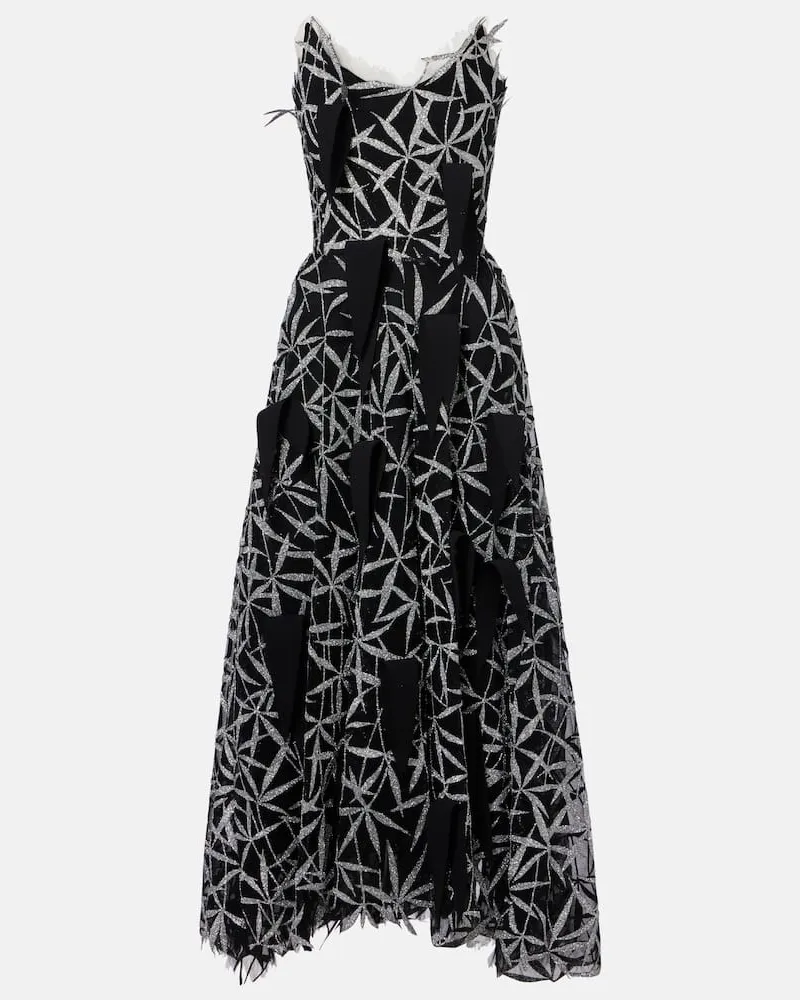Maticevski Robe Axis mit Glitter Schwarz