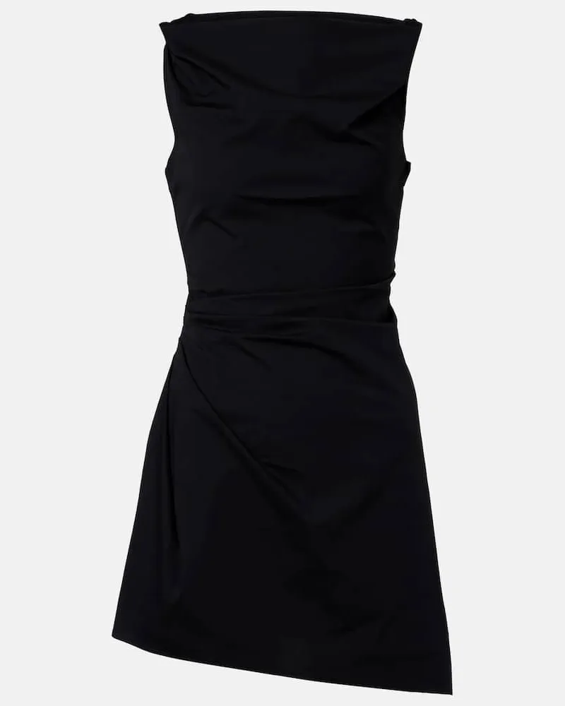 STAUD Minikleid Callie aus Baumwolle Schwarz