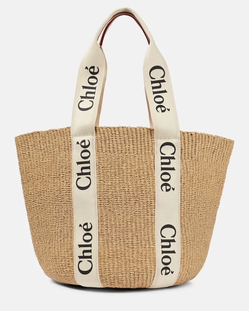 Chloé Chloé X Mifuko Tote Bag Woody Large Beige