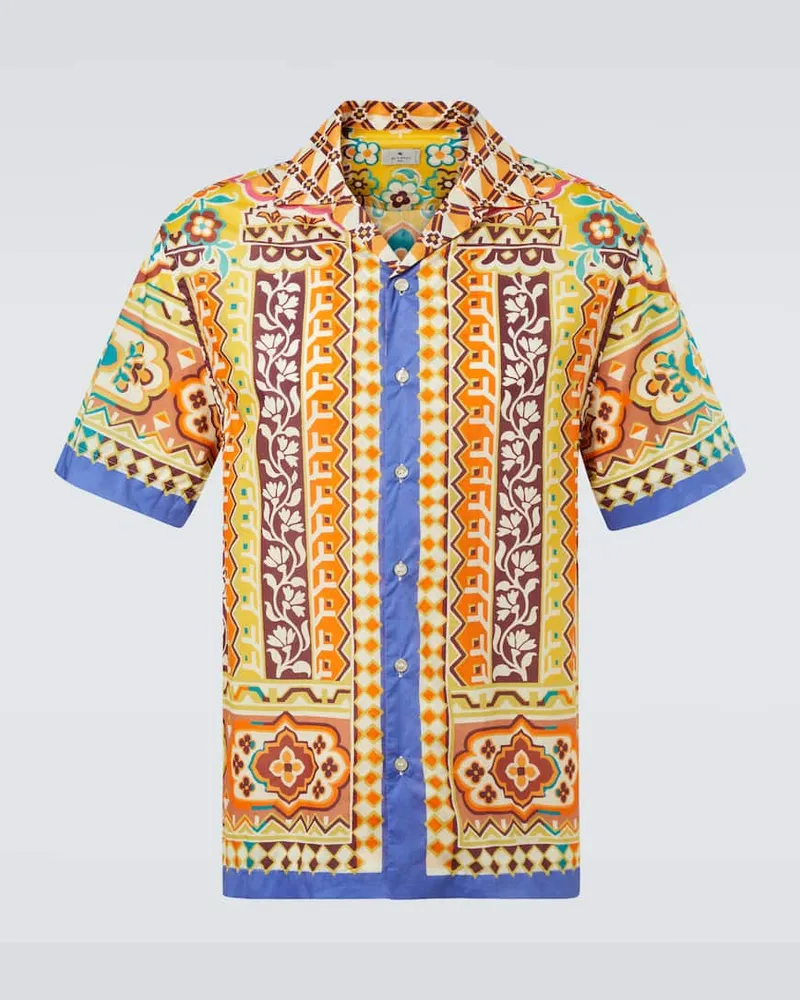 Etro Bedrucktes Hemd aus Baumwolle Multicolor