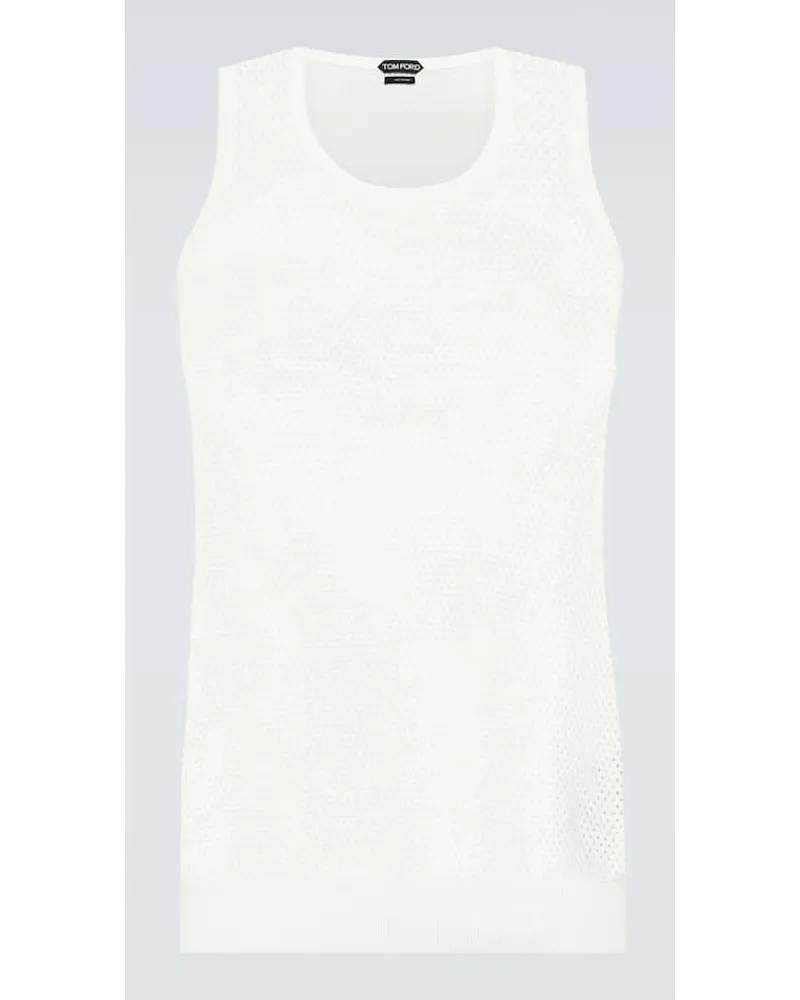 Tom Ford Top aus Strick Weiss