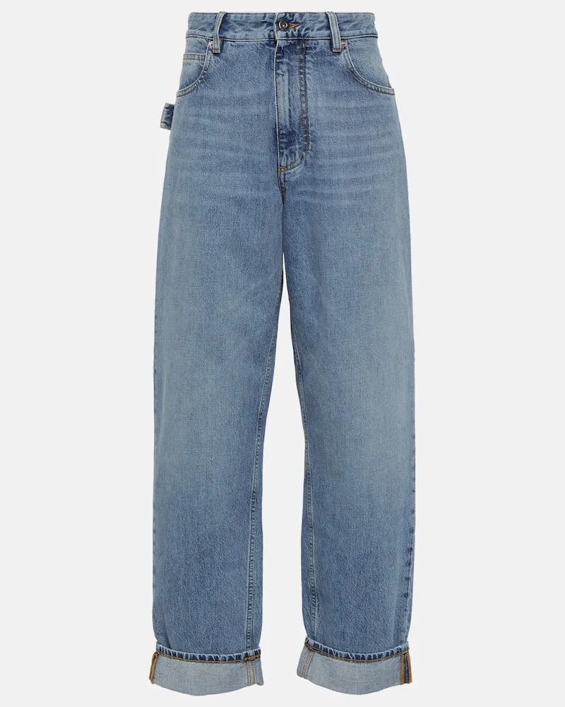 Bottega Veneta Mid-Rise Straight Jeans Blau