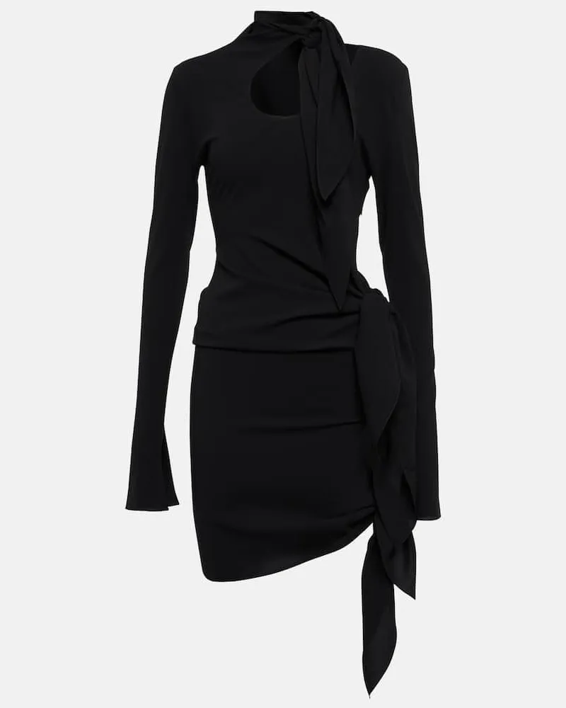 Petar Petrov Minikleid aus einem Seidengemisch Schwarz