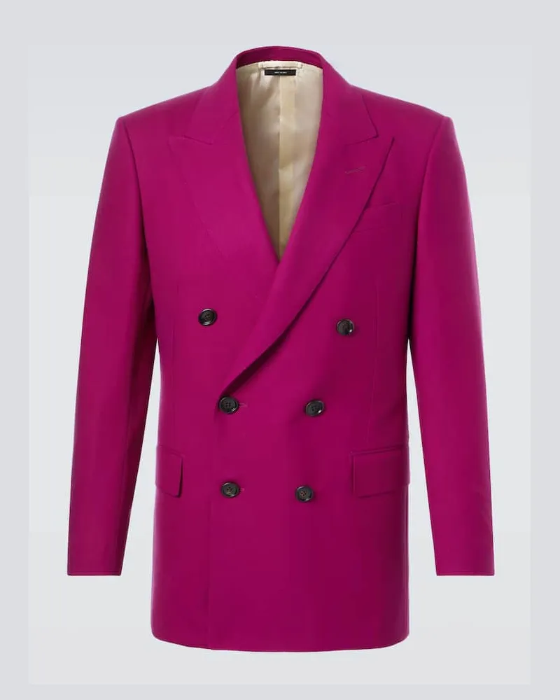 Tom Ford Anzugjacke aus Woll-Twill Rosa