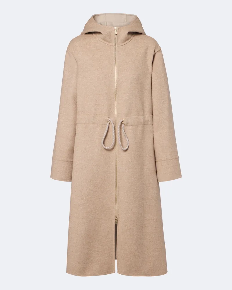 Eleventy Mantel aus einem Woll- und Kaschmirgemisch Beige