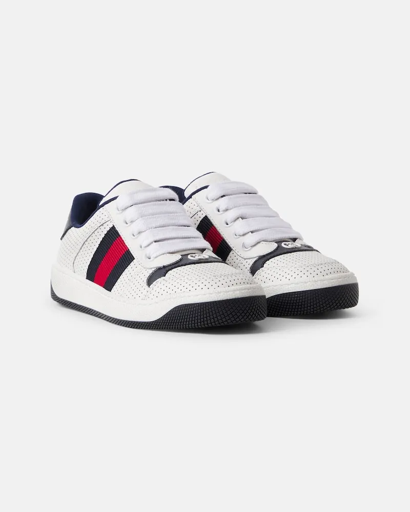 Gucci Sneakers Screener aus Leder Weiß
