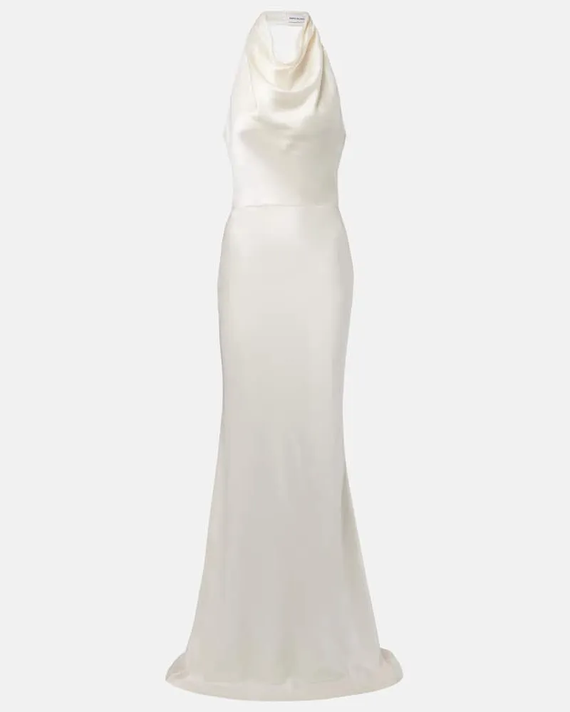 Rebecca Vallance Bridal Robe Attia aus Seide Weiß