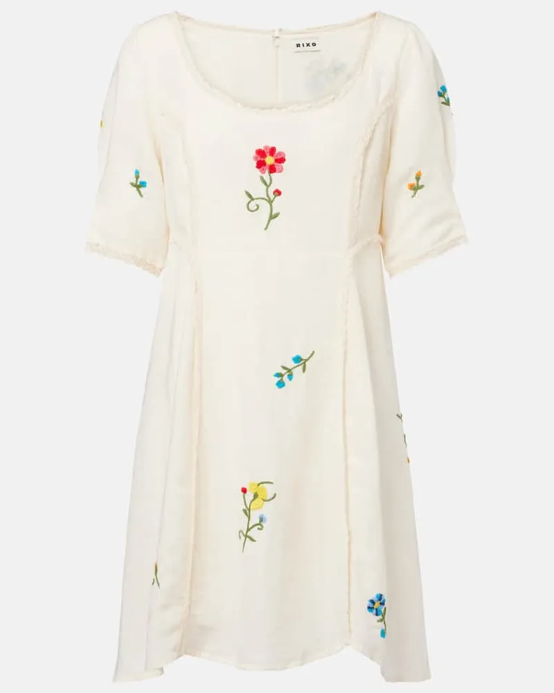 RIXO Besticktes Minikleid Marne Beige