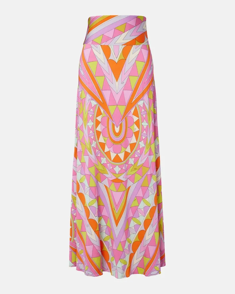 Emilio Pucci Maxirock Manuba aus Jersey-Satin Multicolor