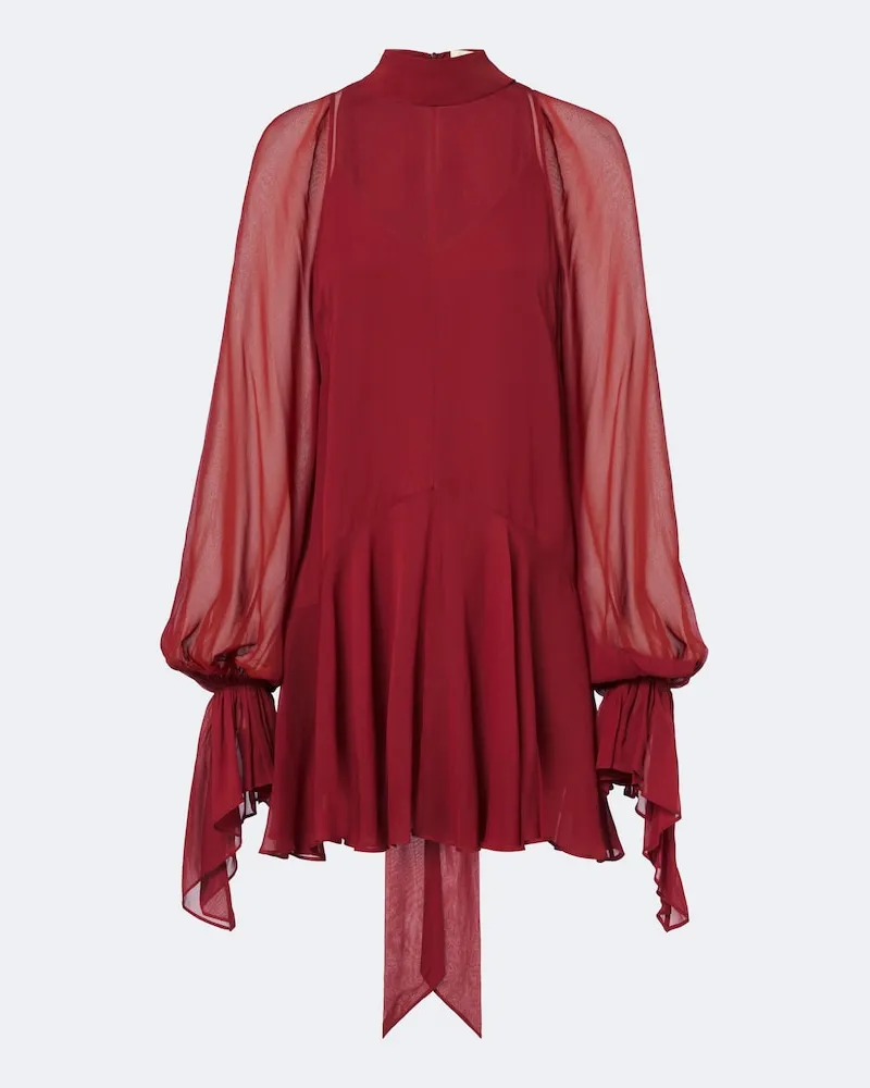 De La Vali Minikleid Casimiro aus Georgette Rot