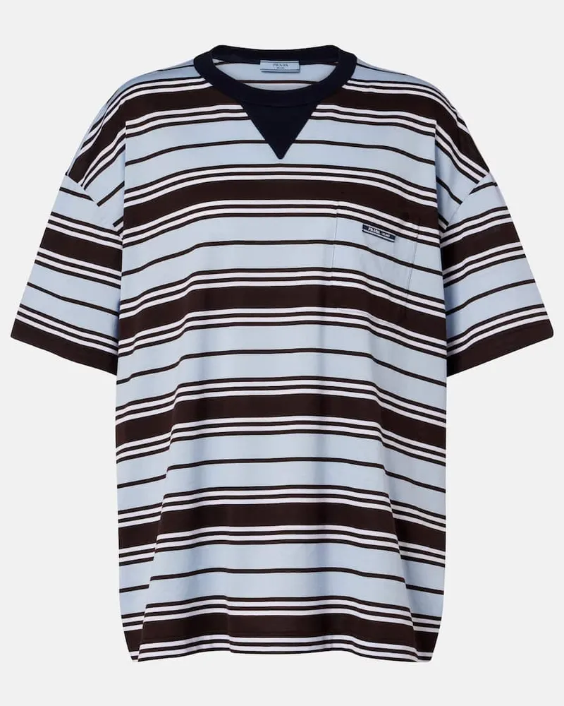 Prada T-Shirt aus Baumwolle Blau