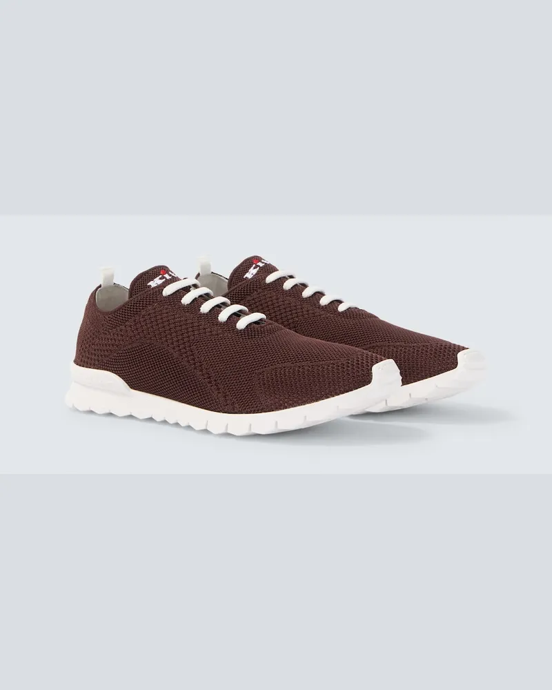 Kiton Sneakers aus Strick Braun