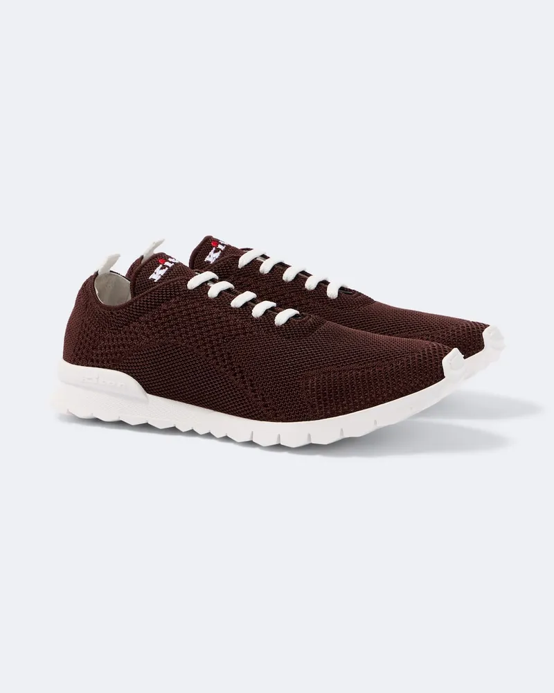 Kiton Sneakers aus Strick Braun