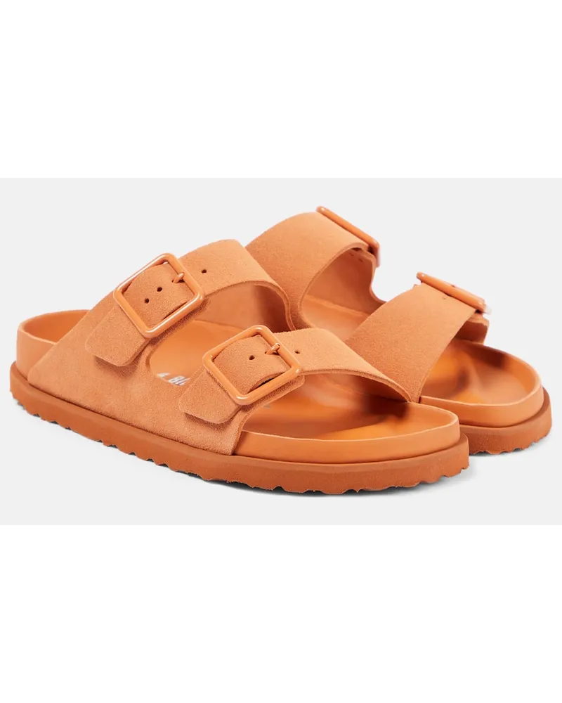 Birkenstock Sandalen Arizona aus Veloursleder Orange