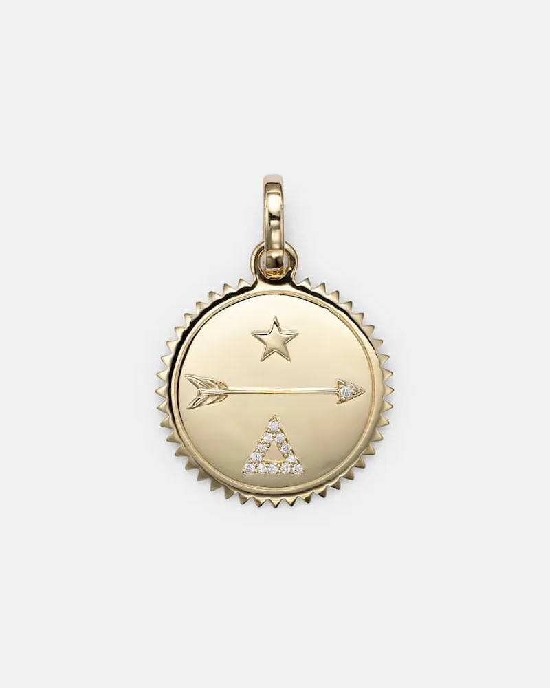 FOUNDRAE Anhänger Dream Medium aus 18kt Gelbgold mit Diamanten Gold
