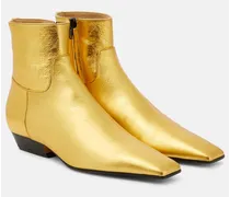 Ankle Boots Marfa aus Metallic-Leder