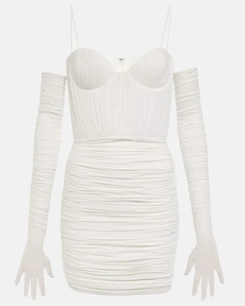 Alex Perry Minikleid Paige Weiß