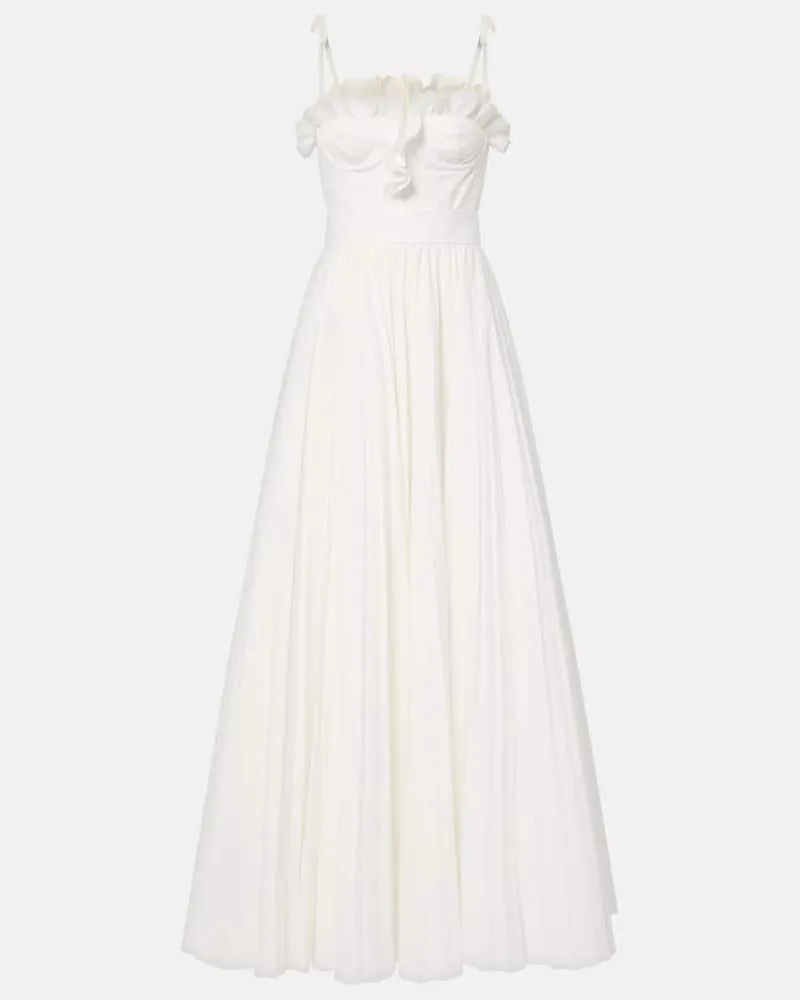 Giambattista Valli Maxikleid aus Baumwolle Weiã