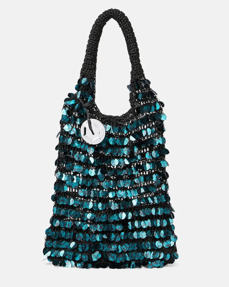J.W.Anderson Tote Bag aus Mesh mit Pailletten Blau