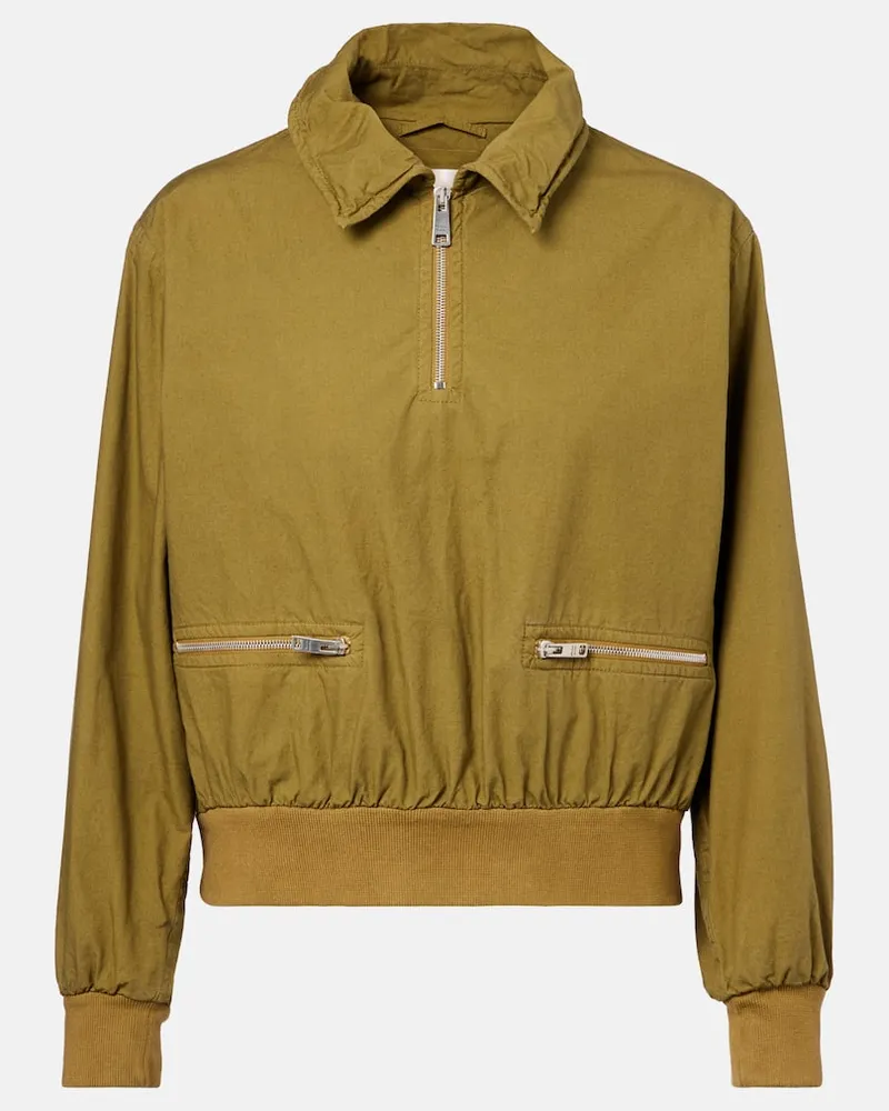 Prada Jacke aus Baumwollpopeline Grün