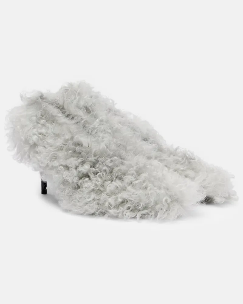 Gucci Pumps Musa aus Shearling Grau