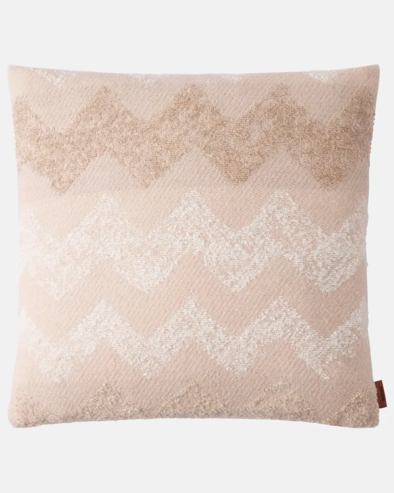 Missoni Kissen Gesetti aus einem Wollgemisch Rosa
