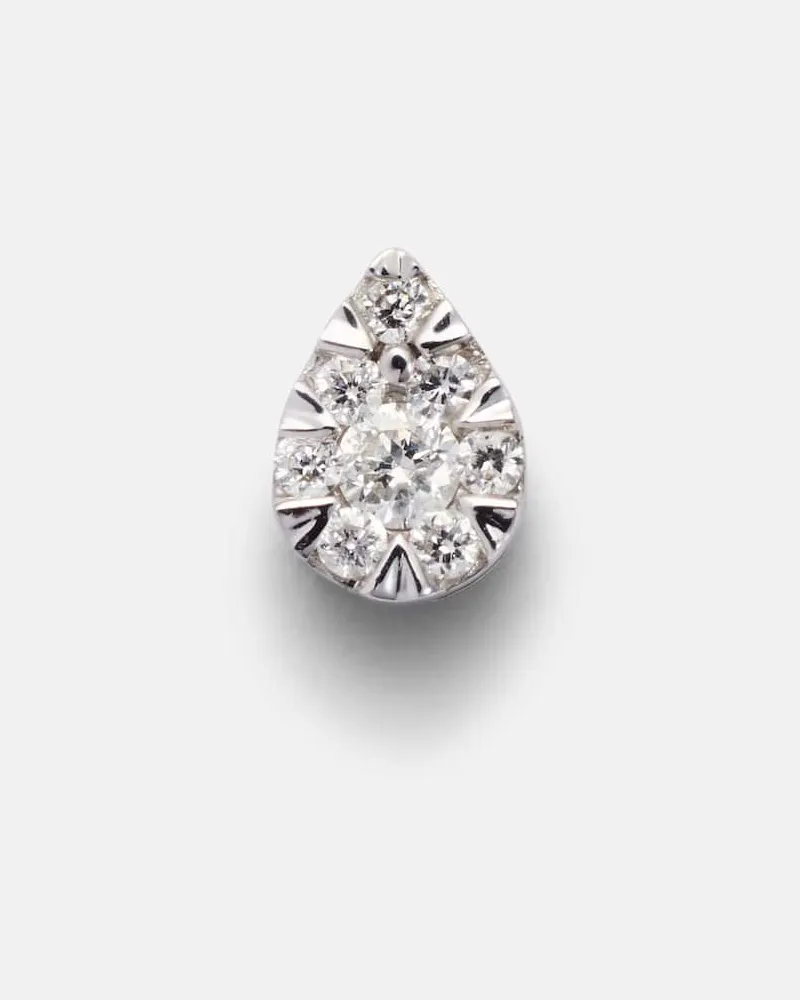 PERSEE Persée Einzelner Ohrring aus 18kt Weißgold mit Diamanten Silber