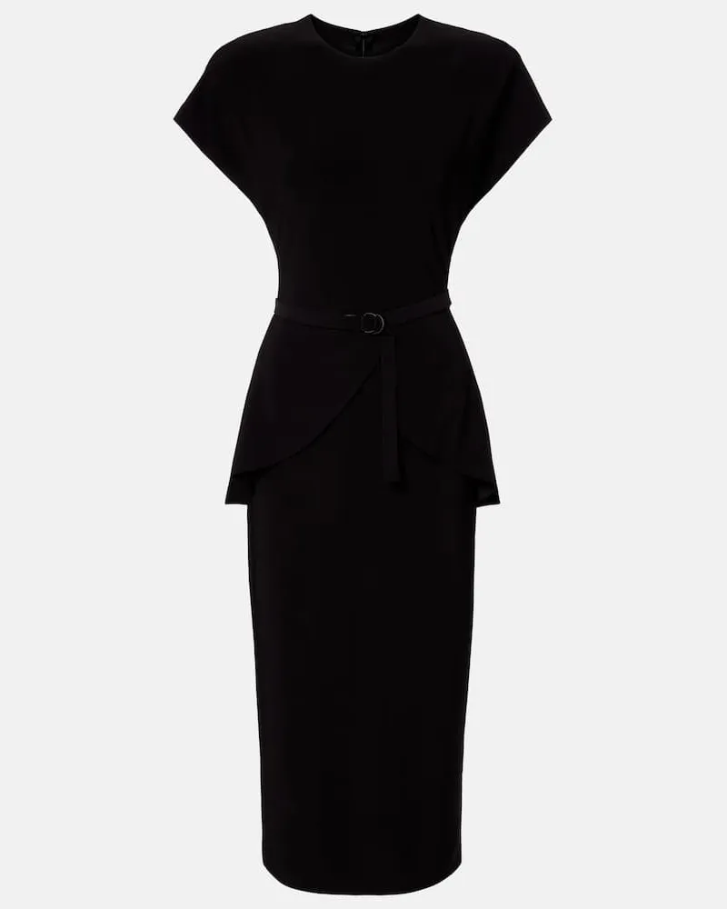 Norma Kamali Midikleid Schwarz