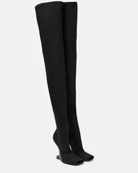 Rick Owens Lilies Overknee-Stiefel Cantilever Schwarz