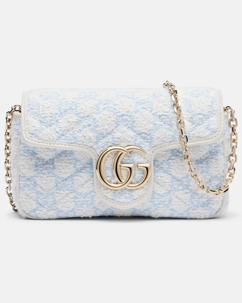 Gucci Schultertasche GG Marmont Mini aus Bouclé Multicolor