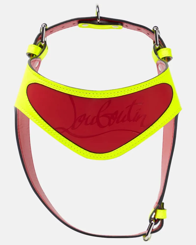 Christian Louboutin Geschirr für Hunde Loubiharness aus Leder Gelb