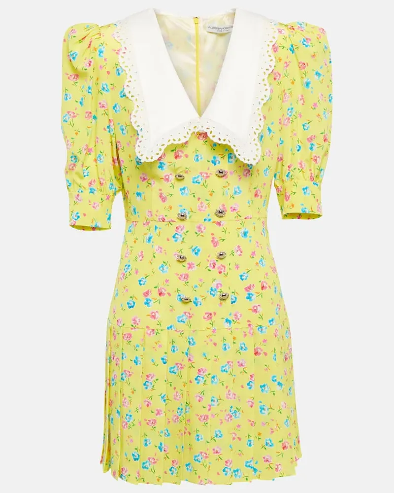 Alessandra Rich Minikleid aus Seide Multicolor