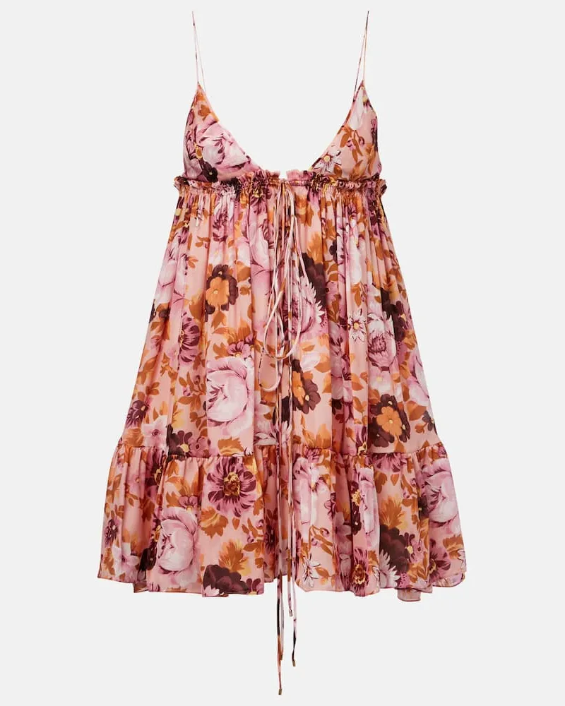 Chloé Chloé Minikleid aus Seide Rosa