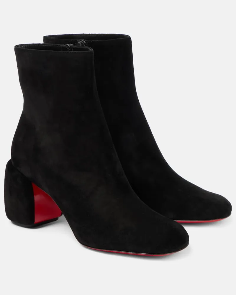 Christian Louboutin Ankle Boots Minny Booty 70 aus Veloursleder Schwarz