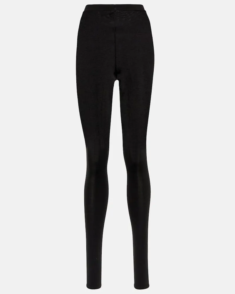 Wolford Leggings aus einem Kaschmirgemisch Schwarz