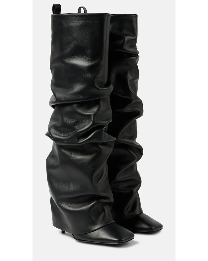 ATTICO Stiefel Rea aus Leder Schwarz