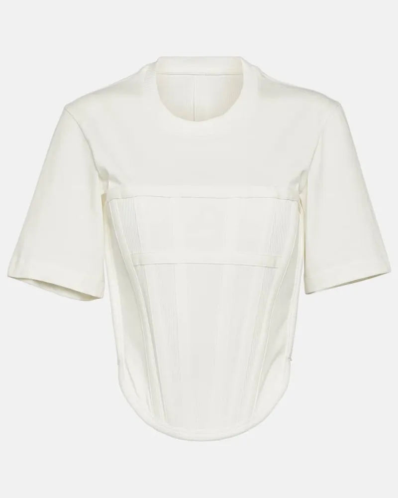 Dion Lee T-Shirt aus Baumwoll-Jersey Weiß