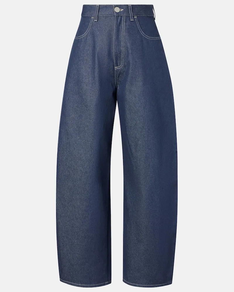 Róhe Róhe High-Rise Barrel Jeans Blau