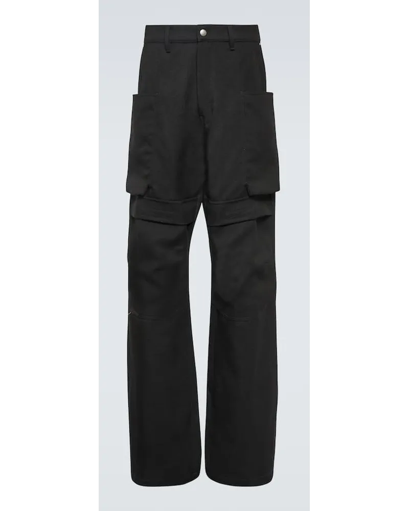 Rick Owens Cargohose Stefan aus Wolle Schwarz