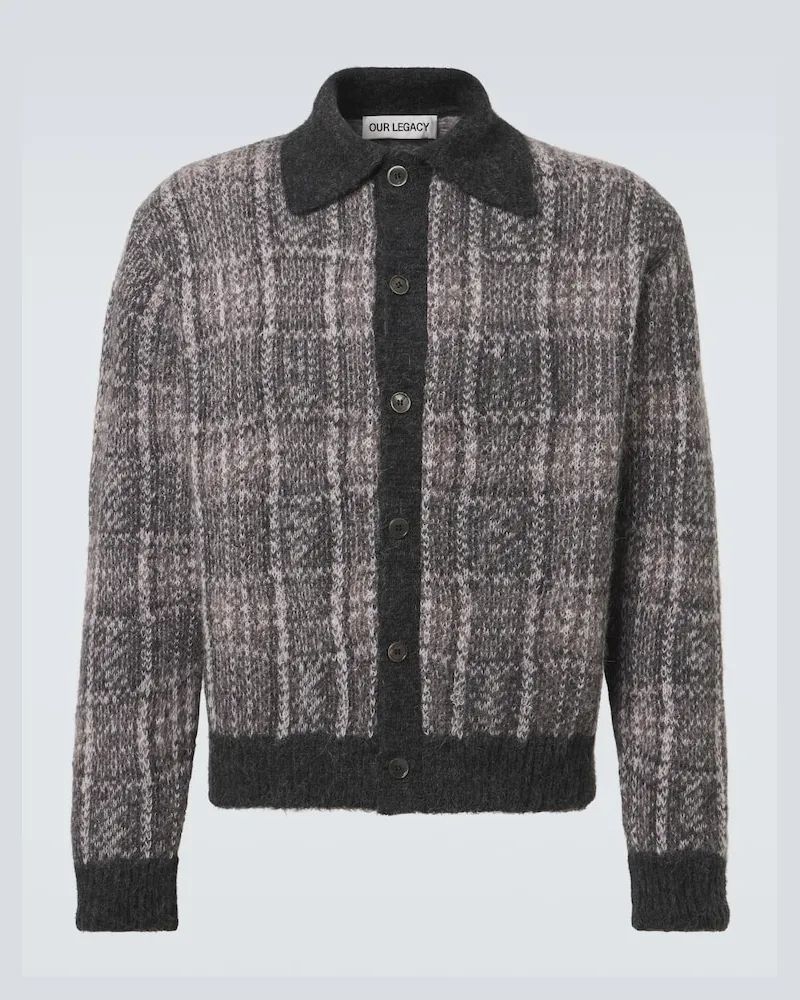 Our Legacy Cardigan Evening aus einem Alpakawollgemisch Grau