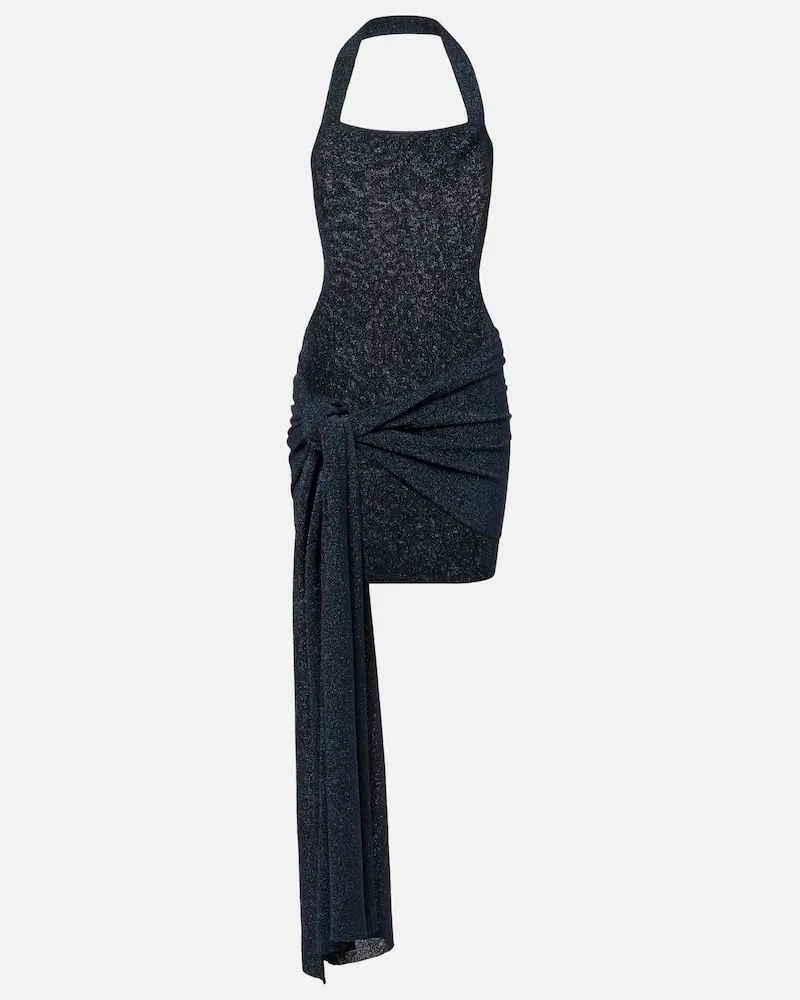 Aya Muse Minikleid aus Lamé Blau