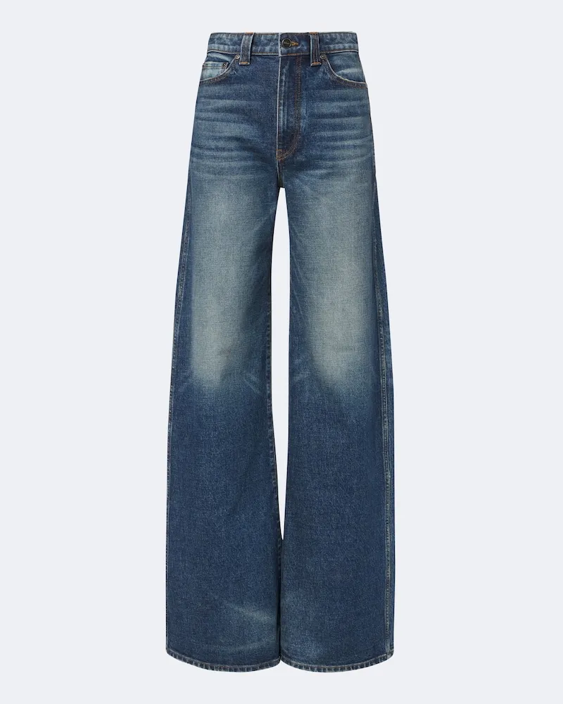 KHAITE Distressed Jeans Dano Blau