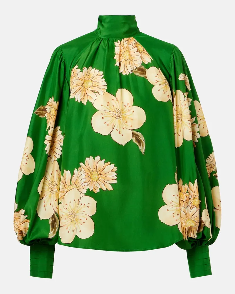 ALEMAIS Alémais Bluse Sage aus Seide Grün