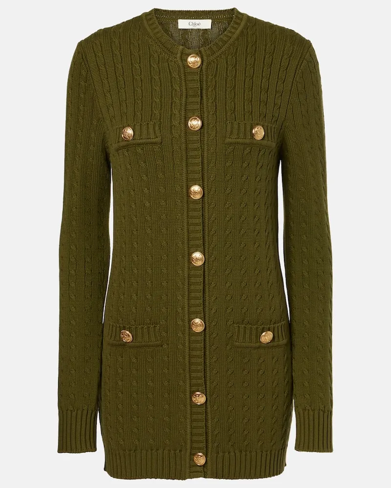 Chloé Chloé Cardigan aus Baumwolle Grün