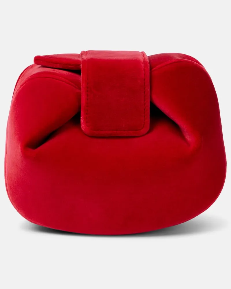 Gabriela Hearst Clutch Soft Demi aus Samt Rot