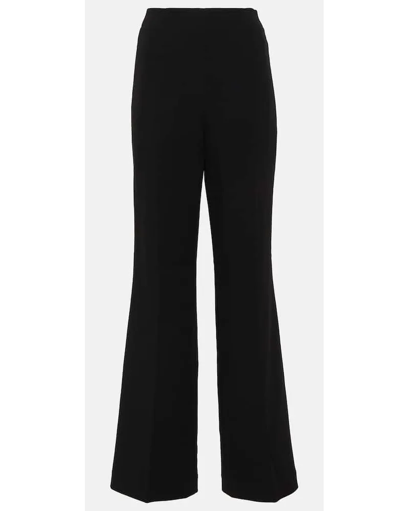 Roland Mouret Gerade High-Rise-Hose aus Cady Schwarz